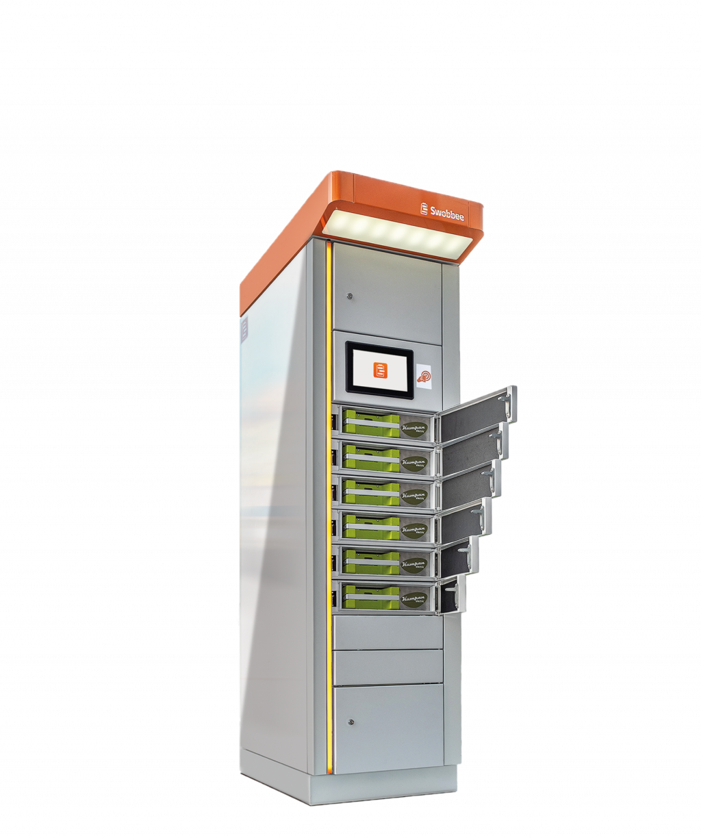 Kumpan Swobee Schrank um Akkus in Berlin zu tauschen 